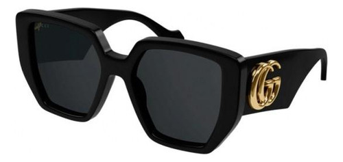 Gucci Gg0956s 003 Square Shape Negro Dorado