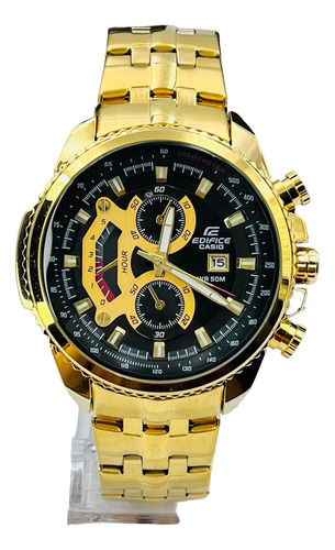 Relógio Casio Edifice Masculino Dourado Em Aço Inoxidável