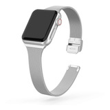 Pulseira Aço Milanese Fina Para Apple Watch 41mm 45mm