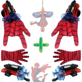 Kit 2 Luva Homem Aranha Lança Teia Spider Brinquedo Infantil