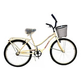 Bicicleta Kelinbike Playera Dama 26 Full Canasto Crema