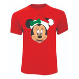 Camisetas Navideñas Mickey Mouse Y Minnie X4 Uds  3 Colores