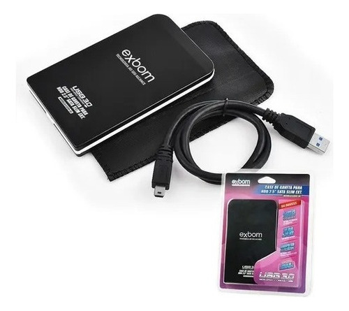 Case De Gaveta Usb 3.0 Para Hdd 2.5 Sata Cghd-30 Exbom Nf-e