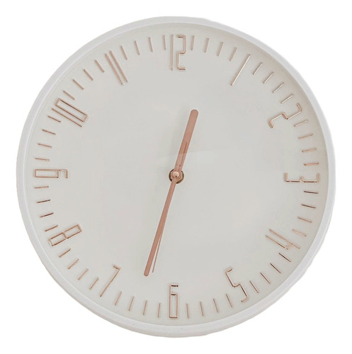 Reloj De Pared Blanco Moderno Grande Silencioso 30cms