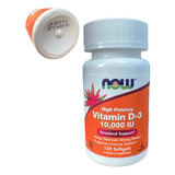 Vitamina D3 10.000 Ui 120 Soft Now Foods! Envio Já Original