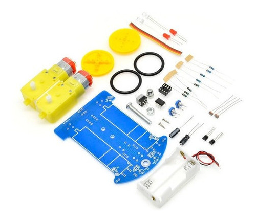 Kit Montagem Robô Seguidor Linha D2-1 Diy Para Soldar