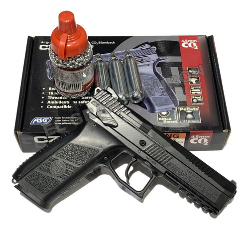 Pistola Asg Co2 Cz P-09 4.5mm Blowback +gas+balines