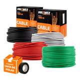 Paquete De 4 Cajas Cable Electrico Calibre 12 Con 100 Metros