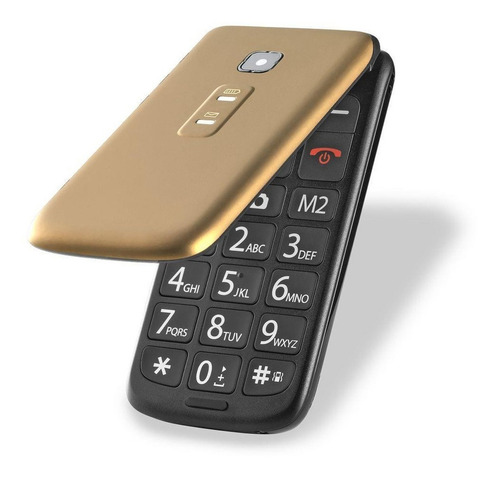 Celular Flip Vita Dourado Dual Chip Quadriband P9043 Multila Cor Dourado/preto