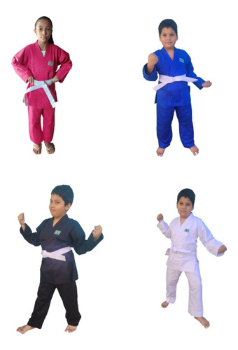 Kimono Infantil Judo Jiujitsu  Reforçado Com Faixa