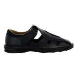 Bayamo Huarache Velcro Piel Negro Hombre 29090