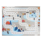 Juego F Kids Play Mat City Road Buildings Parking Map Scene