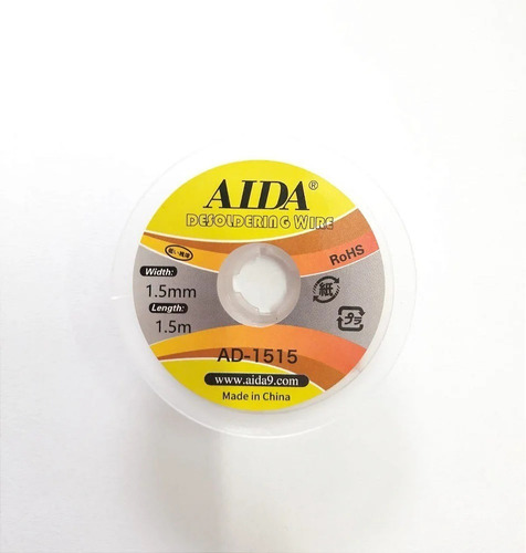 Malha Fita Dessoldadora Aida Ad-1515 1,5mm Cobre