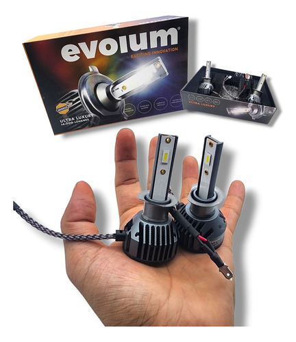 Kit Focos Medida H1 Evolum Ultra Luxury 14,000 Lúmenes