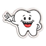 Patch Bordado Dente Dentista 4,5x6 Cm Cód.4742