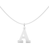 Collar Dije Letras Iniciales Plata 925 De 45 Cm Mujer Agálea