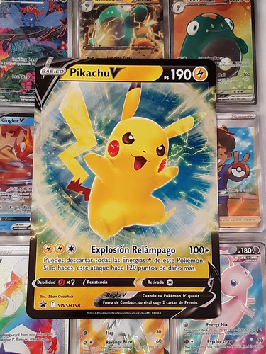 Tarjeta Gigante Pikachu V Swsh198,original En Español,oversi