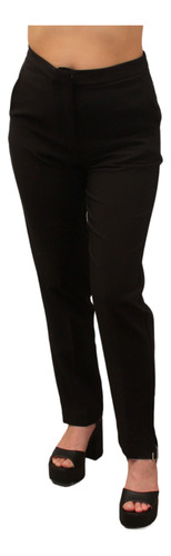 Pantalon De Vestir Negro Mujer Formal Casual Premium Oficina