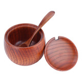 Utensilio De Cocina Con Tapa De Sal De Madera, Cuchara, Tarr