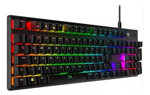 Teclado Mecânico Hyperx Alloy Origins Rgb Switch Blue Abnt2