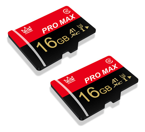 Tarjeta De Memoria Micro Sd Pro Max U3 V10, Roja Y Negra, 16