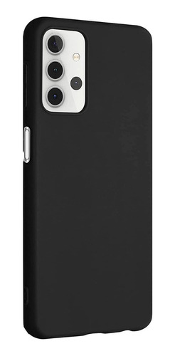 Funda Tpu Slim Silicona Negra Para Samsung A32 + Vidrio