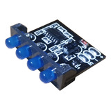 Mini Vu Meter 4 Leds -azul