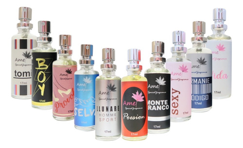 Kit 10 Perfumes Importados Amei Cosméticos 17ml / Original