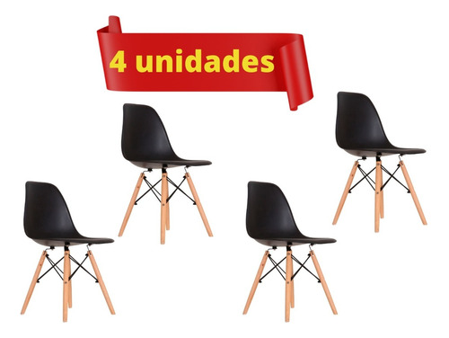 Conjunto Mesinha Redonda + 4 Cadeiras Eiffel De Jantar