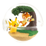 Pokemon Figura Original Rement Pikachu & Chimchar Terrarium