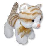 Brinquedo Gato De Pelucia Amarelo E Branco Presente Milly