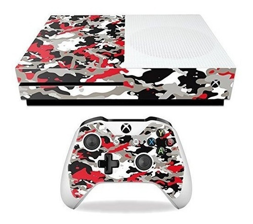 Piel De Mightyskins Para Microsoft Xbox One S Camo Rojo | Cu