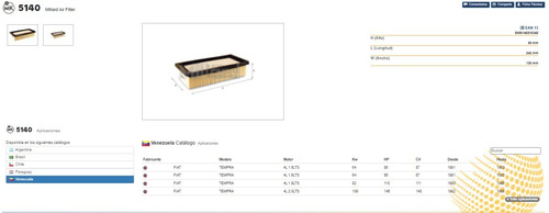Mk 5140 Filtro Aire Millard Fiat Tempra 4l 1.6 1.8 2.0 Lts Foto 4
