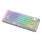 Mini Teclado Gamer Transparante Rgb Led Bluetooth Sem Fio Te