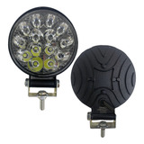 Faro Redondo 14 Led Luz Blanco Fijo Con Base Ore