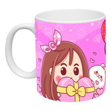 Taza San Valentin Osito Corazon Frase Feliz Dia Ceramica