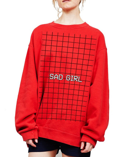 Sudadera Sweatshirt Sweater Sad Girl Vapor Wave Moda Mujer