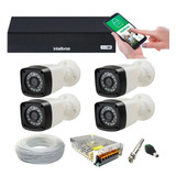 Kit 4 Câmeras Segurança 2 Megapixel Dvr 4ch Intelbras 3004