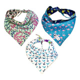 Bandanas Para Perros Set De 3 Piezas Talla Grande - Flamingo