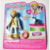 Figura Playmobil De Veterinaria Con Cachorro Perro Estetosco