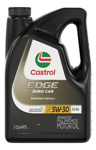 Aceite Castrol Edge 5w30 Fórmula Europea K Euro Car 4.73 Lt