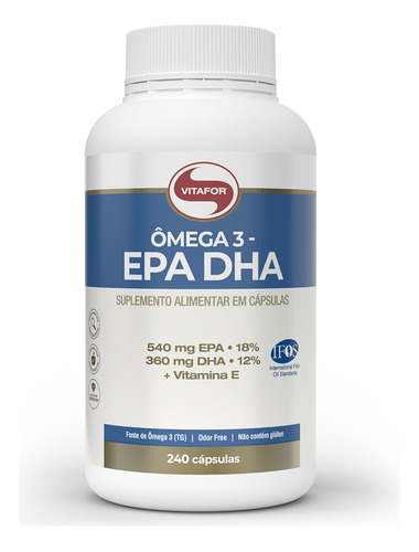 Omega 3  Epa 540mg + Dha 360mg (240 Caps) Vitafor