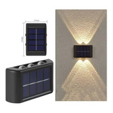 Aplique Solar De Pared 6 Led Luz Calida Decoracion Hogar