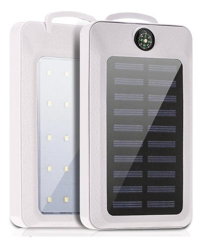 Cargador De Batería Externo Solar Power Bank, 2 Usb, 20000 M