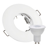 Pack X 10 Spot Embutir Fijo Aluminio 105mm Blanco + Led Alic