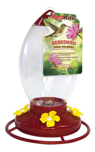 Bebedero Colibrí 940ml. Transparente, Alimentador, Aves