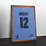 Nba Ja Morant Memphis Grizzlies Poster Camiseta Enmarcado