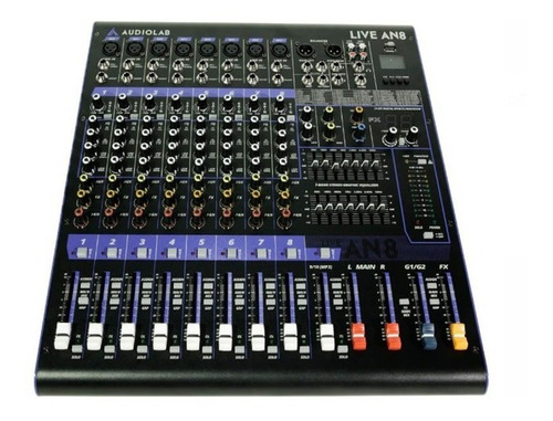 Audiolab Live An8 Consola Mixer 8 Canales Usb Efectos Nueva