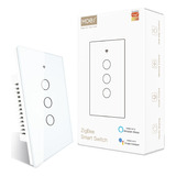 Interruptor Luz Inteligente Zigbee 3 Vías Moes, Requiere Hub