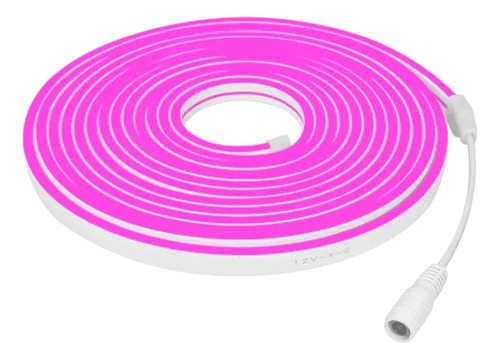 Tira Luces Led Neon Rosa Manguera Flexible X 5 Metros